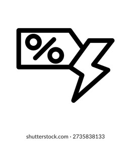 Flash Sale Icon Vector Symbol Design Illustration