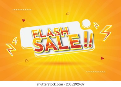 Flash Sale Illustration Background suitable for Shop, Online Shop or related