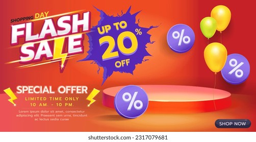 The flash Sale illustration concept is vibrant, energetic, and visually captivating, aiming to convey a sense of excitement and the opportunity for amazing deals and discounts.