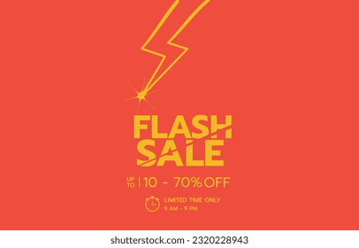 The flash sale illustration design concept attention-grabbing, aims to create a visually striking representation of a time-limited sale event.