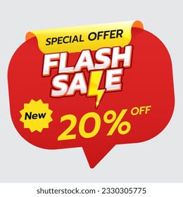 Flash sale Illustration design concept poster, banner vector sale discount price, Ads for website, social media, shopping online. Backdrop, Rollup artwork, super market, mini mart.