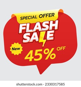 Flash sale Illustration design concept poster, banner vector sale discount price, Ads for website, social media, shopping online. Backdrop, Rollup artwork, super market, mini mart.