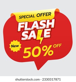 Flash sale Illustration design concept poster, banner vector sale discount price, Ads for website, social media, shopping online. Backdrop, Rollup artwork, super market, mini mart.