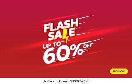 Flash sale Illustration design concept,  poster, banner vector sale discount price, Ads for website, Social media, Shopping online. Backdrop, Roll up artwork.