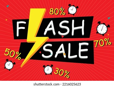 flash sale label for banner, poster. stock illustration