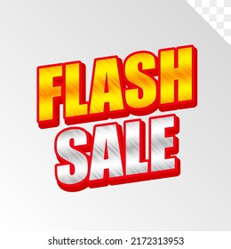 flash sale label with red color