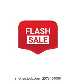 FLASH SALE Label, Sticker, Banner, tag, for advertising, promotion, retail, website, graphic design project, app design or online store. Vector design element.