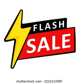 Flash Sale label. Vector illustration