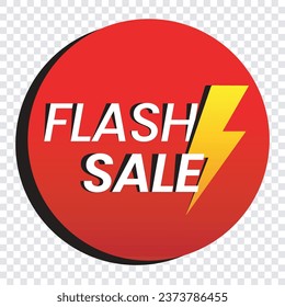 flash sale lettering dengan petir icon untuk elemen design vector