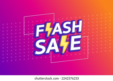 Flash Sale. Limited time Mega sale. Banner background vector illustration