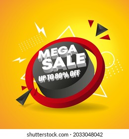 Flash sale limited time vector illustration