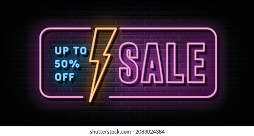 Flash Sale Neon Sign. Neon Style