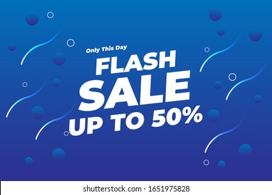 Flash Sale Off Banner Sale. Illustration Vector