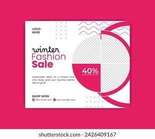 Flash sale offer web banner design template.