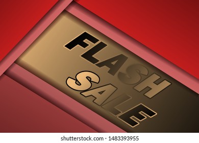 Flash Sale on red background design, red 3d concept design.
