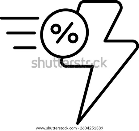 Flash Sale Outline icon vector illustration