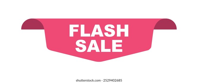 Flash sale. Flash sale pink colour banner vector illustration.