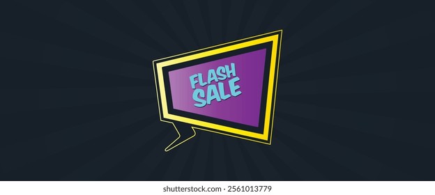Flash Sale popup Concept of marketing and advertising. 3D Rendering