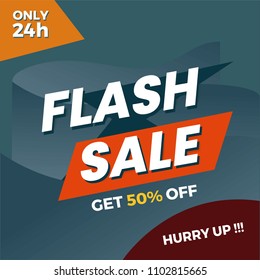 Flash Sale Poster, banner, background, asset design, e-commerce, discount