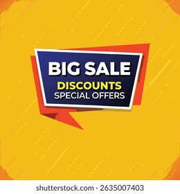 Flash sale poster, sale banner design template with 3d editable text effect