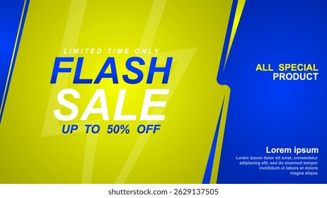 Flash sale poster. Flash deals, special offers and flash discounts vector illustration