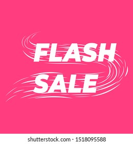 Flash sale poster. Vector illustration.