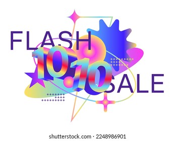 Flash sale promotion. Sale badge banner design