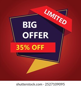 Flash sale promotion. Sale banner with 50 percent off. Special offer limited in time. Get extra discount invitation. Commercial poster, coupon or voucher vector illustration, big offer, special sale.