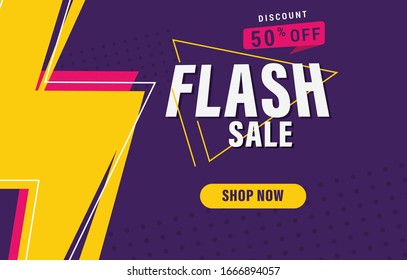 Flash sale promotion banner poster template vector, final sale limited time promotion website and store poster banner 