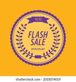 Flash Sale Promotion, banner template, Vector illustration.