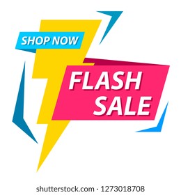flash sale promotion banner. vector illustration 