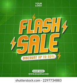 Flash Sale Promotion Design Template for Social Media