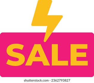 Flash Sale Promotion Icon Vector Flat Illustration
