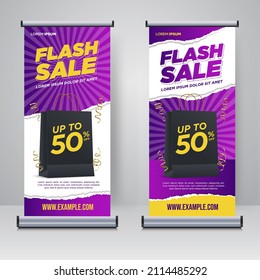 Flash Sale Promotion Rollup Or X Banner Design Template	