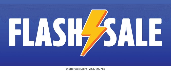Flash Sale promotional labels templates banner Special offer with thunder shopping day promotion, online shopping, special Offer coupon, voucher, banner template, websites, social media advertising.
