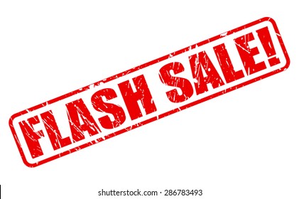 Flash sale red stamp text on white