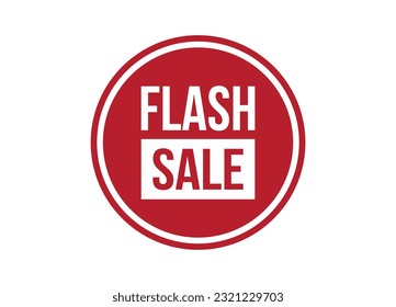 flash sale red vector banner illustration isolated on white background