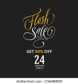 Flash Sale Script Lettering Banner