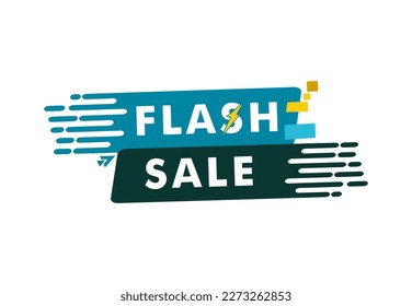 Flash Sale Shopping Poster or banner with Flash icon. Flash Sales banner template design for social media and website. Special Offer Flash Sale campaign