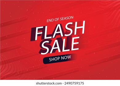 Póster o Anuncio de la compra con el fondo rojo del ícono del destello. Diseño de Plantilla de Anuncio de ventas Flash para redes sociales y Sitio web. Oferta especial Campaña o promoción Flash Sale.