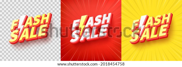 Flash Sale Shopping Poster or banner with Flash
icon and text on transparent,red and yellow background.Flash Sales
banner template design for social media and website.Special Offer
Flash Sale campaign