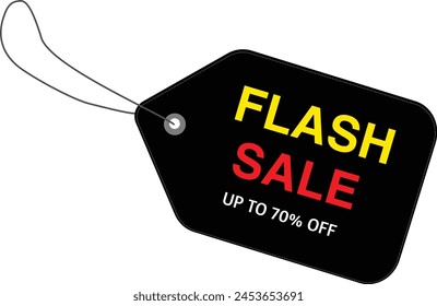 Flash Sale Shopping tag or banner. Flash sale labels banners. Flash Sales banner template design for social media and website. Special Offer Flash Sale campaign. Art and Illustration 