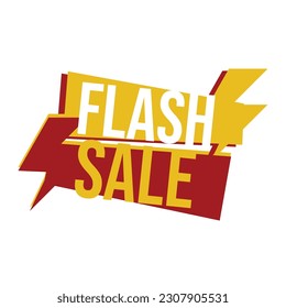 flash sale sign for promotion sales, discount, countdown and business