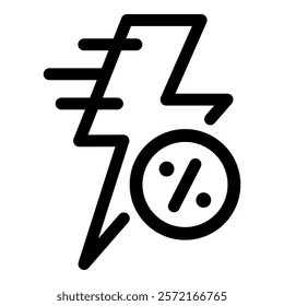Flash Sale Simple Vector Icon Collection