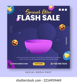 Flash sale social media banner template