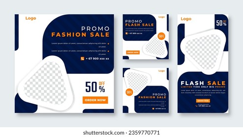 Flash Sale Social Media Post for Online Marketing Promotion Banner, Story and Web Internet Ads Flyer