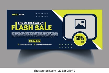 Flash sale social post or banner design for advertising