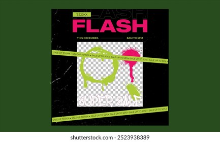 Flash Sale Socials Media. Vector illustration