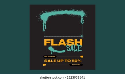 Flash Sale Socials Media. Vector illustration