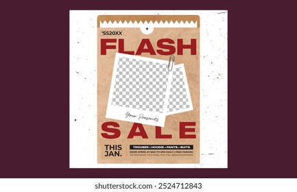 Flash Sale Socials Media. Ilustração vetorial. 